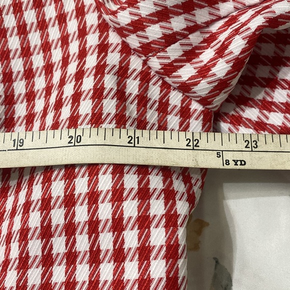 Red & White double breasted houndstooth blazer. 💯 polyester. NWOT. Fully lined - Picture 8 of 9
